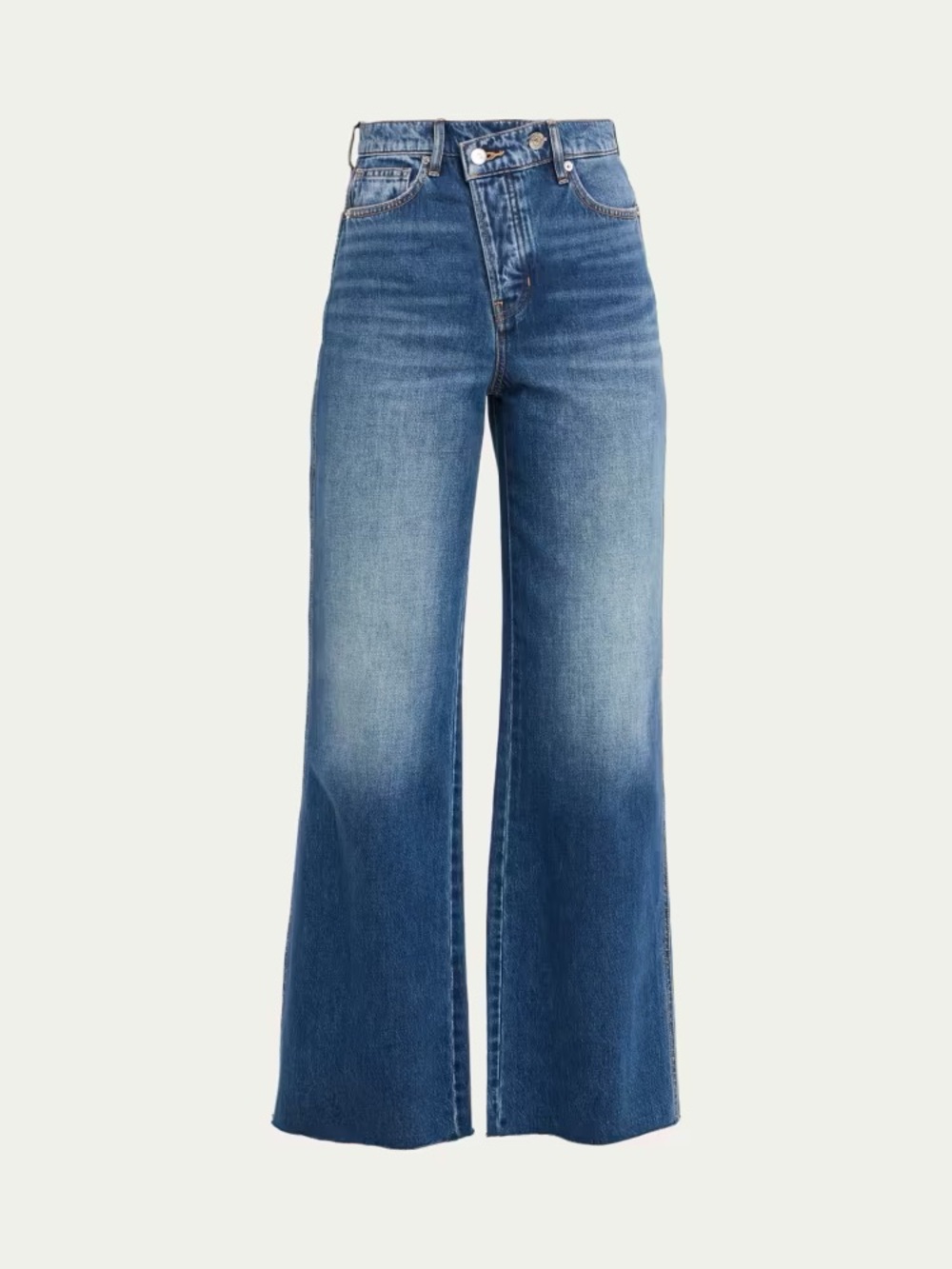 Veronica Beard Wide-Leg High-Rise criss cross jeans